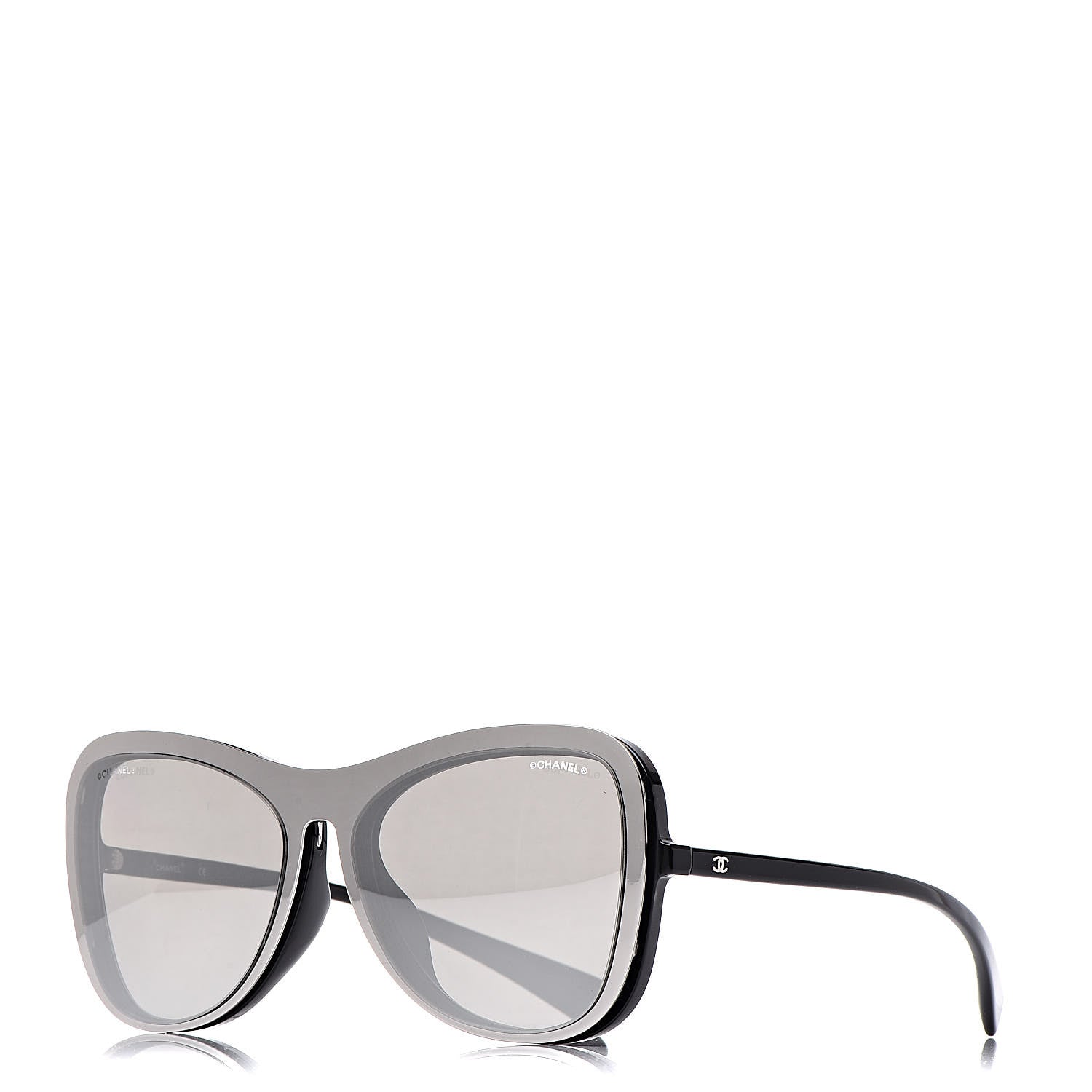 Chanel Clip On Sunglasses 71231A Black Grey 1 of 11