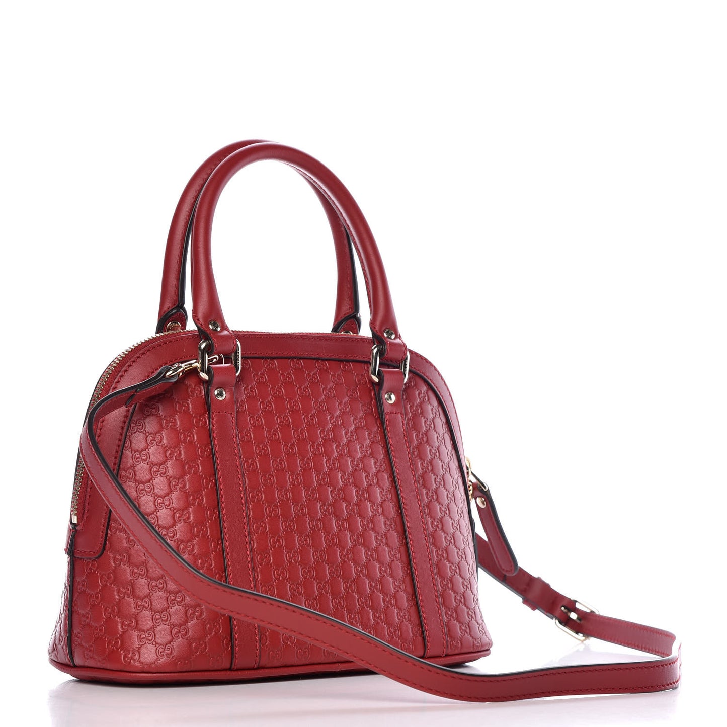 Soft Microguccissima Mini Dome Bag Rosso