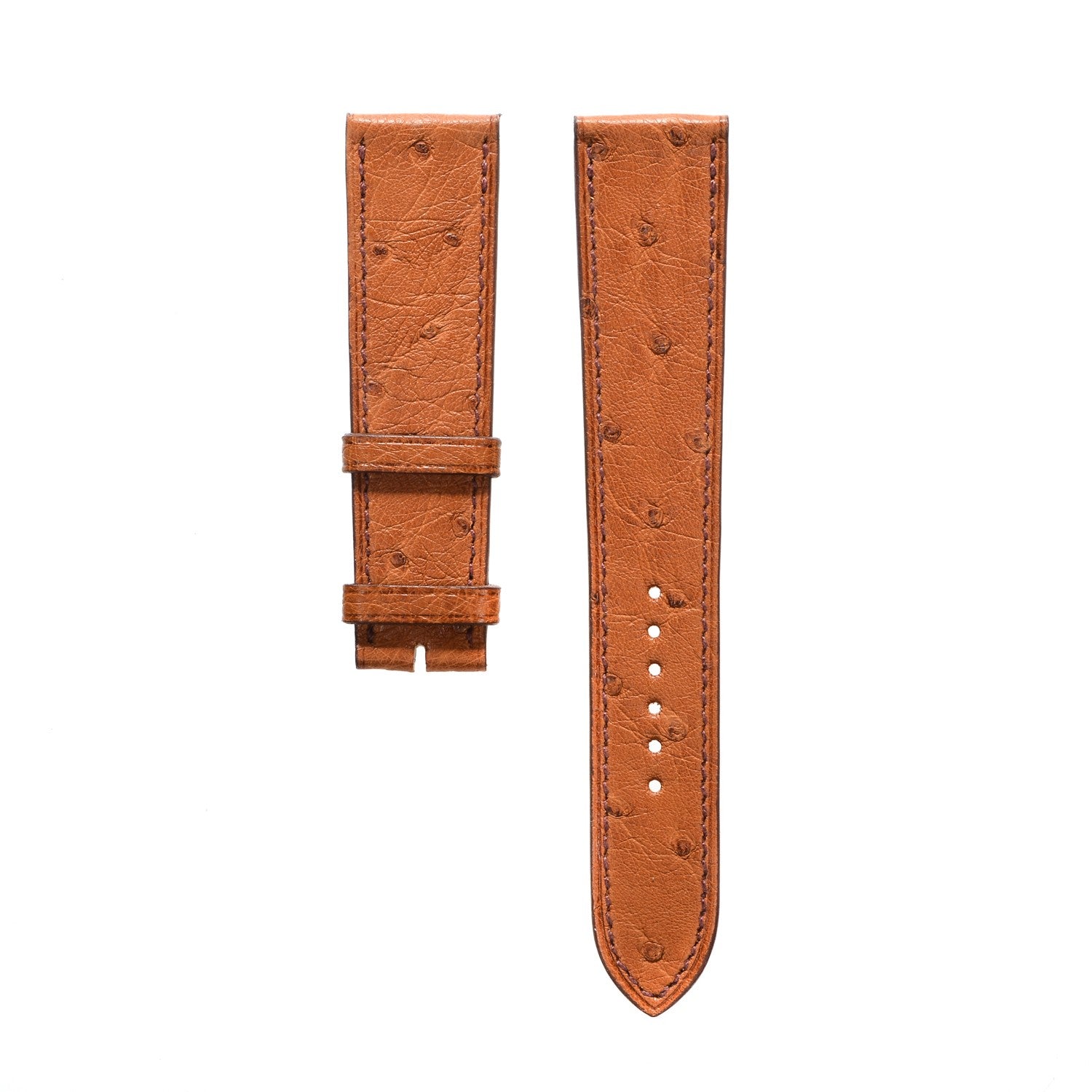 Hermes Ostrich Heure H Hour Watch MM Strap Cognac 1 of 4