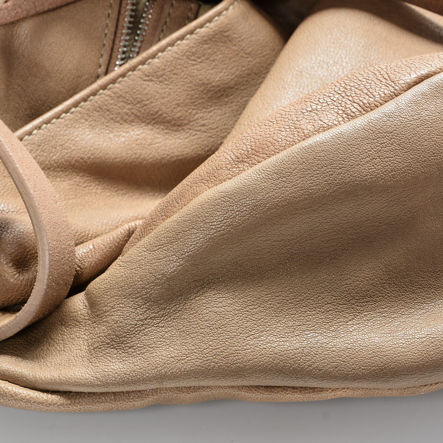 Jimmy Choo Lambskin Biker Large Hobo Beige 10 of 13