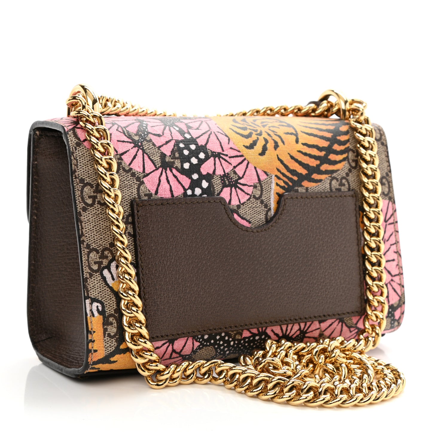 GG Supreme Monogram Bengal Small Padlock Shoulder Bag Beige Pink