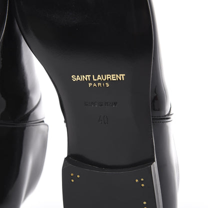 Saint Laurent Patent Ankle Boots 40 Black 6 of 9