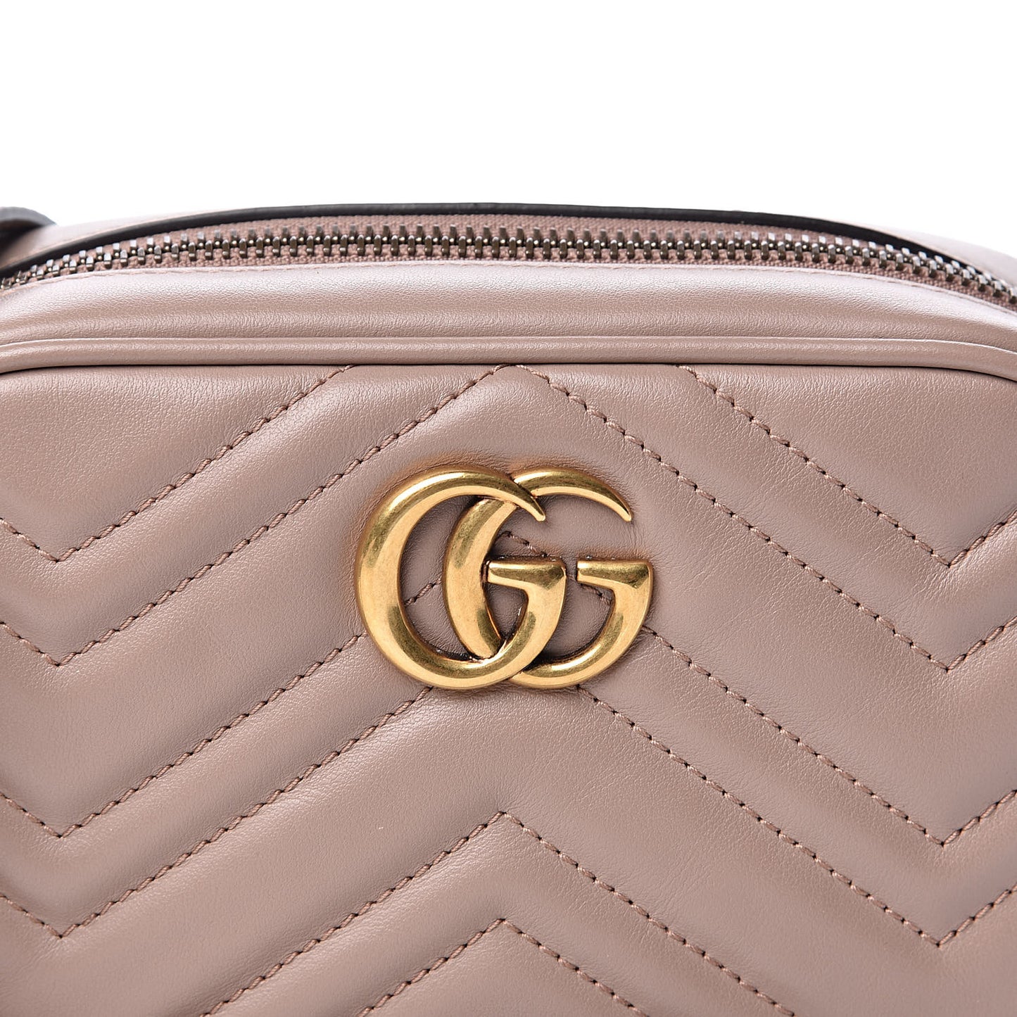 Calfskin Matelasse Mini GG Marmont Chain Shoulder Bag Porcelain Rose