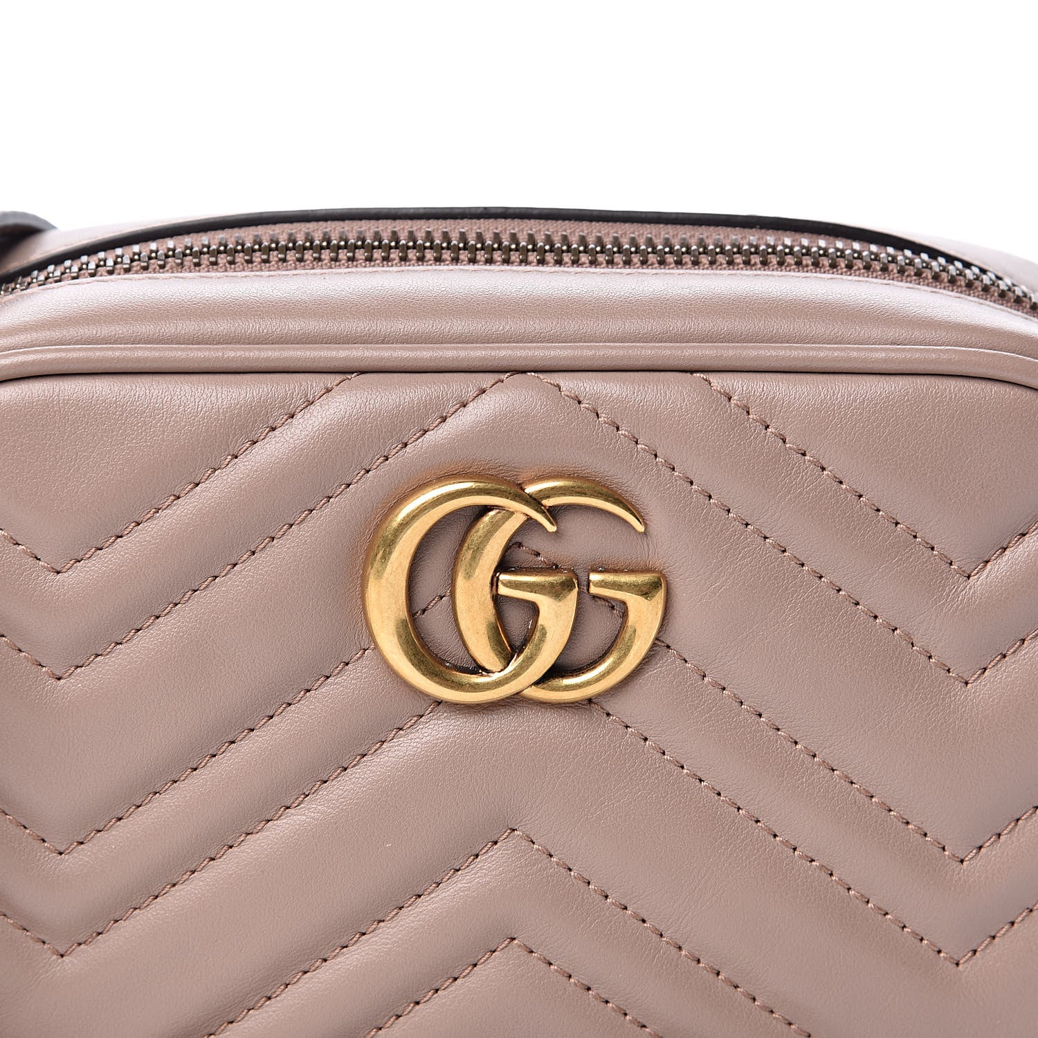 Gucci Calfskin Matelasse Mini GG Marmont Chain Shoulder Bag Porcelain Rose 10 of 10
