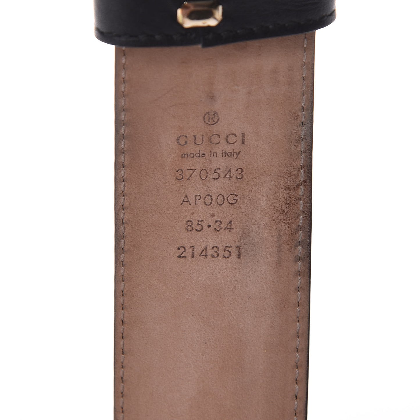 Calfskin Interlocking G 37mm Belt 85 34 Black