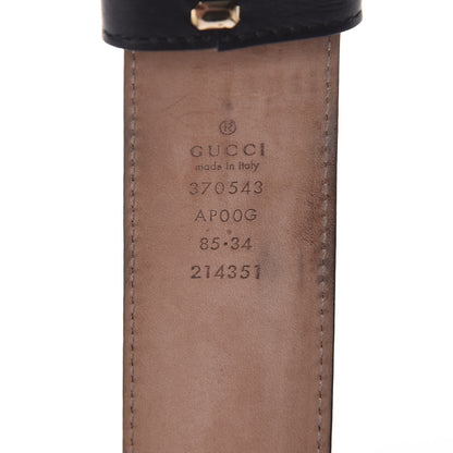 Gucci Calfskin Interlocking G 37mm Belt 85 34 Black 5 of 10