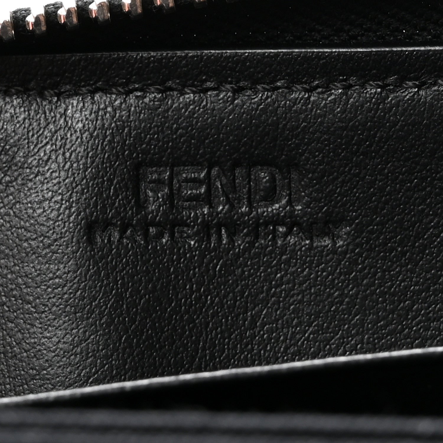 Fendi Vitello Century Hypnoteyes Zip Around Wallet Black 6 of 6