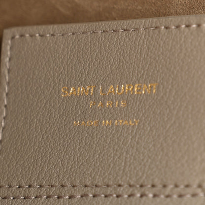 Saint Laurent Calfskin Large Shopping Tote Oyster Gray 7 of 12