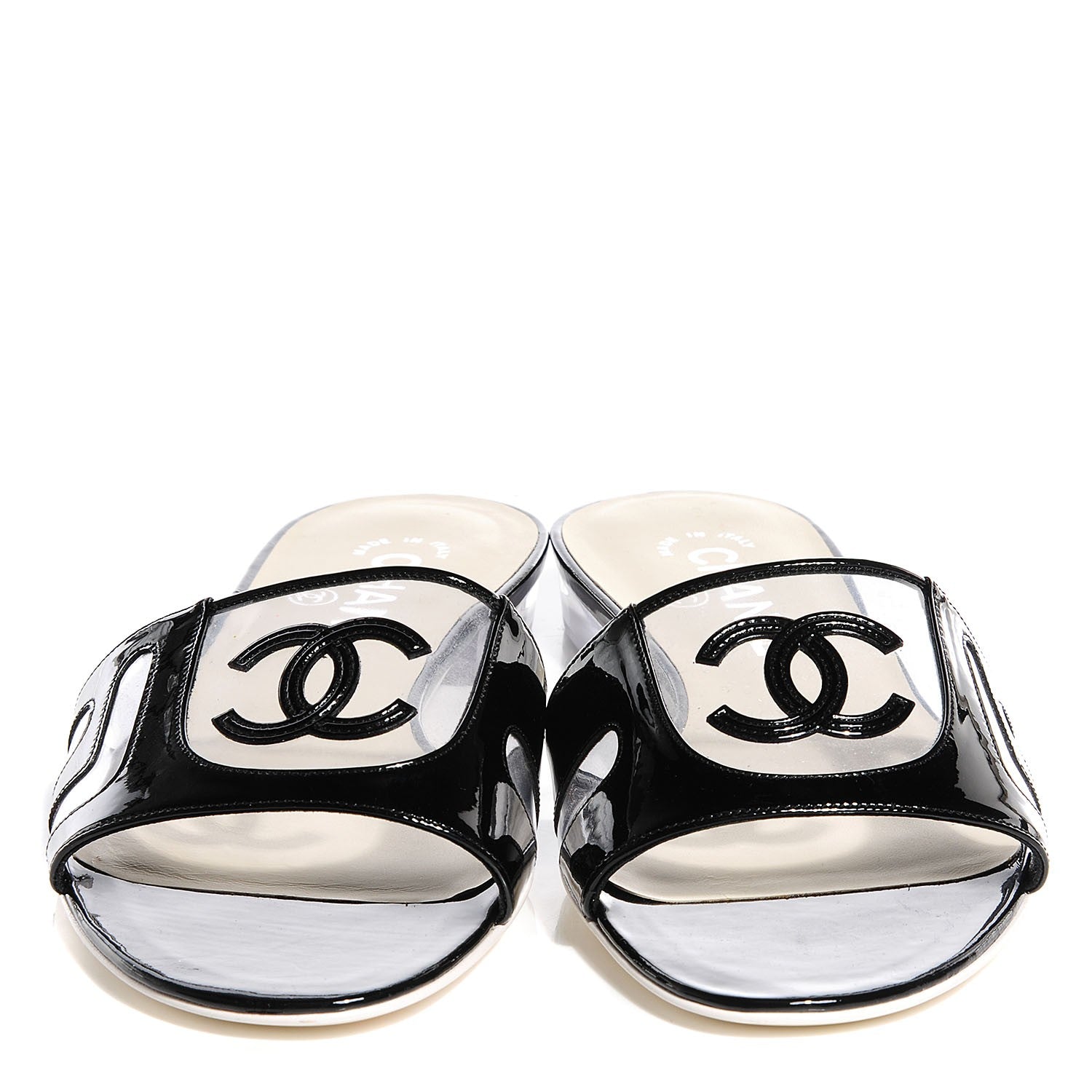 Chanel Patent CC Mules Black 39.5 3 of 6