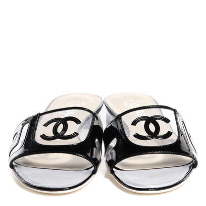 Chanel Patent CC Mules Black 39.5 3 of 6