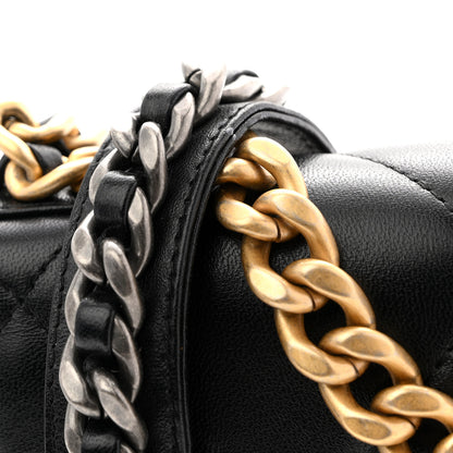 Chanel Lambskin Quilted Chanel 19 Wallet On Chain WOC Black 12 of 12