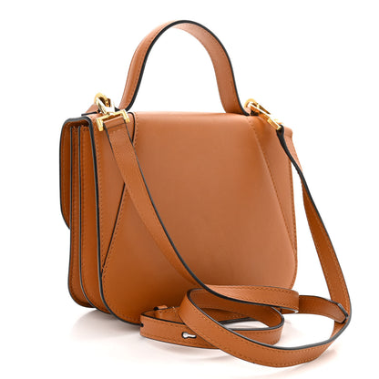 Versace Vitello Barocco Virtus Small Top Handle Shoulder Bag Brown 3 of 11