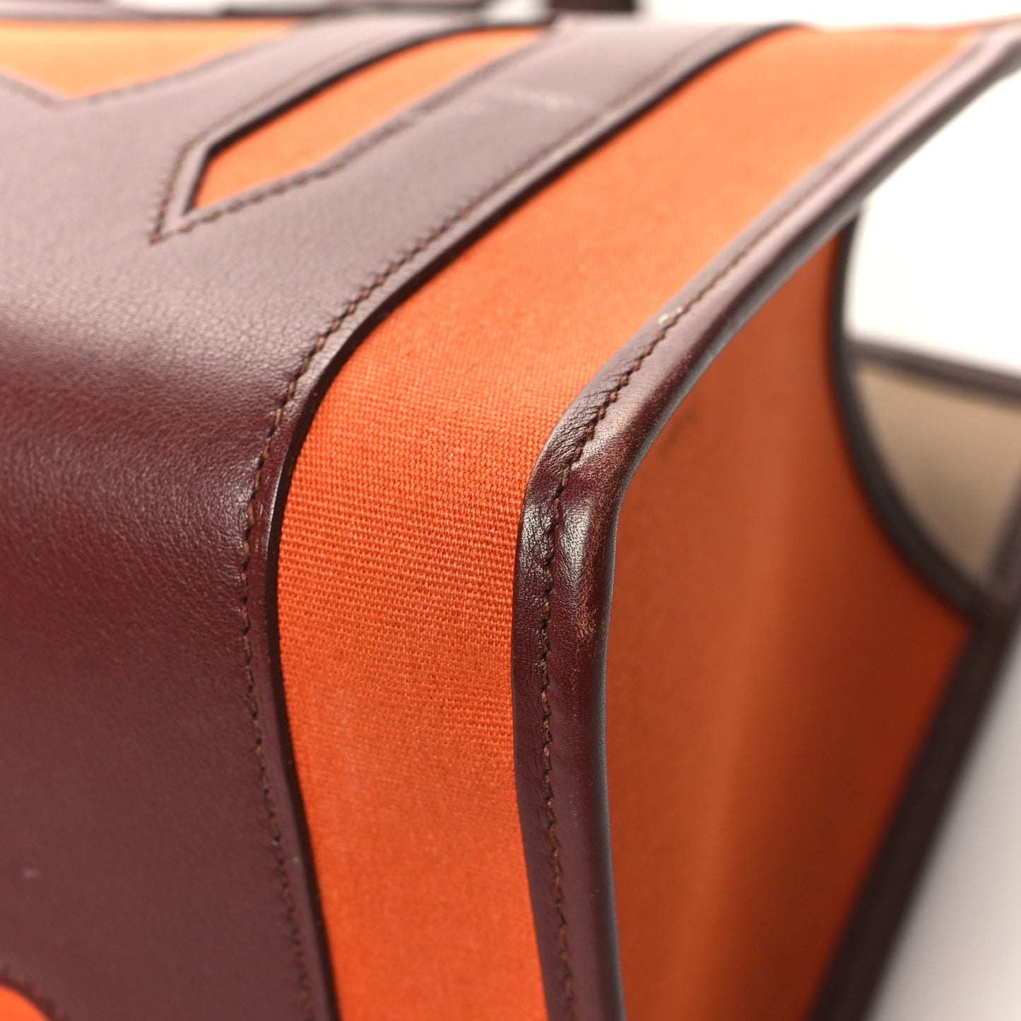 Swift Felt Petit H Decoupe Basse PM Skeleton Tote Rouge H Orange
