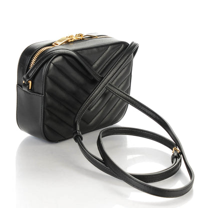 Saint Laurent Lambskin Chevron Small Classic Monogram Camera Bag Nero Black 3 of 7