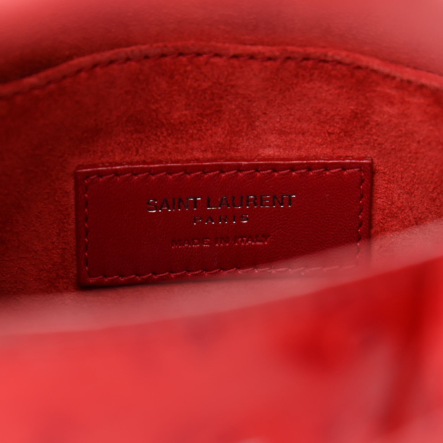 Saint Laurent Ostrich Nano Sac De Jour Red 6 of 9