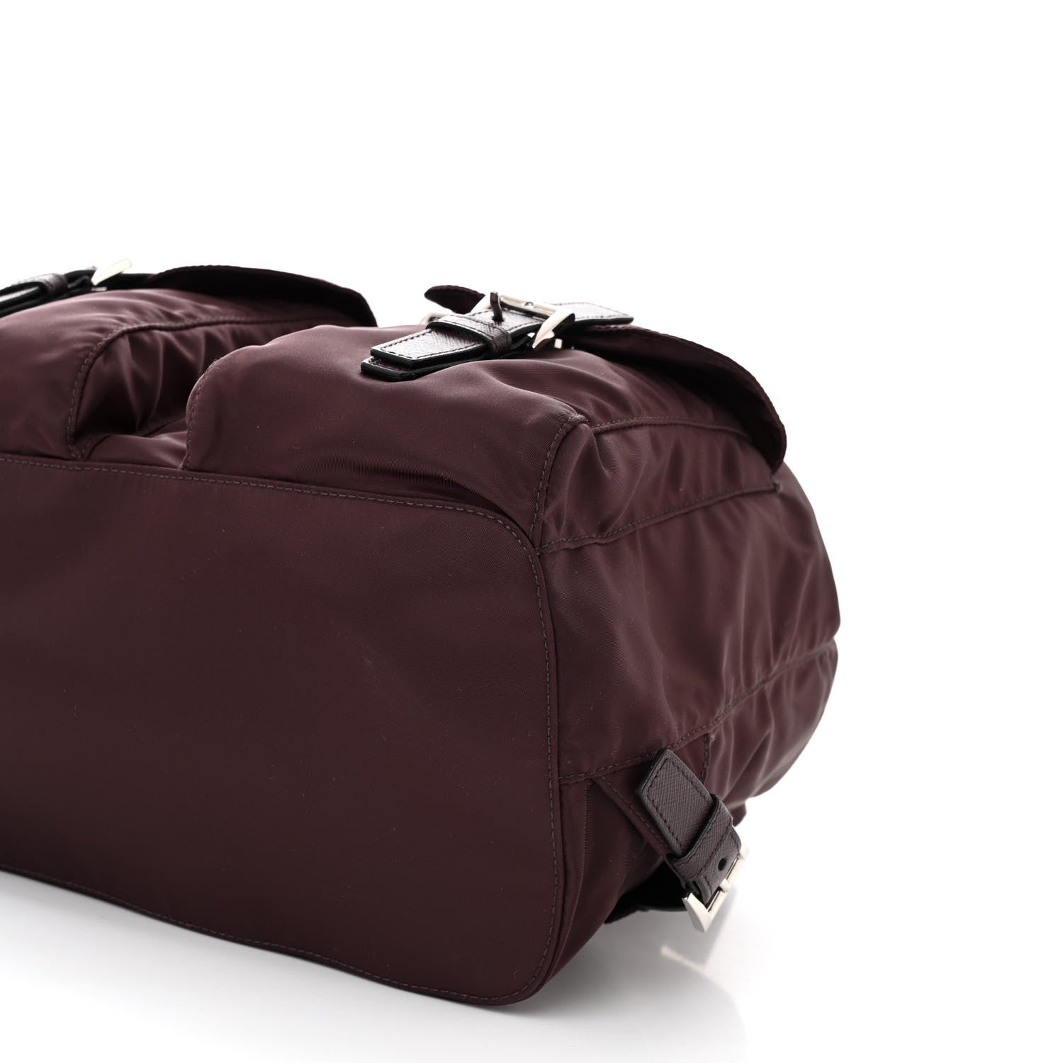 Prada Tessuto Nylon Saffiano Vela Medium Backpack Bordeaux 10 of 11