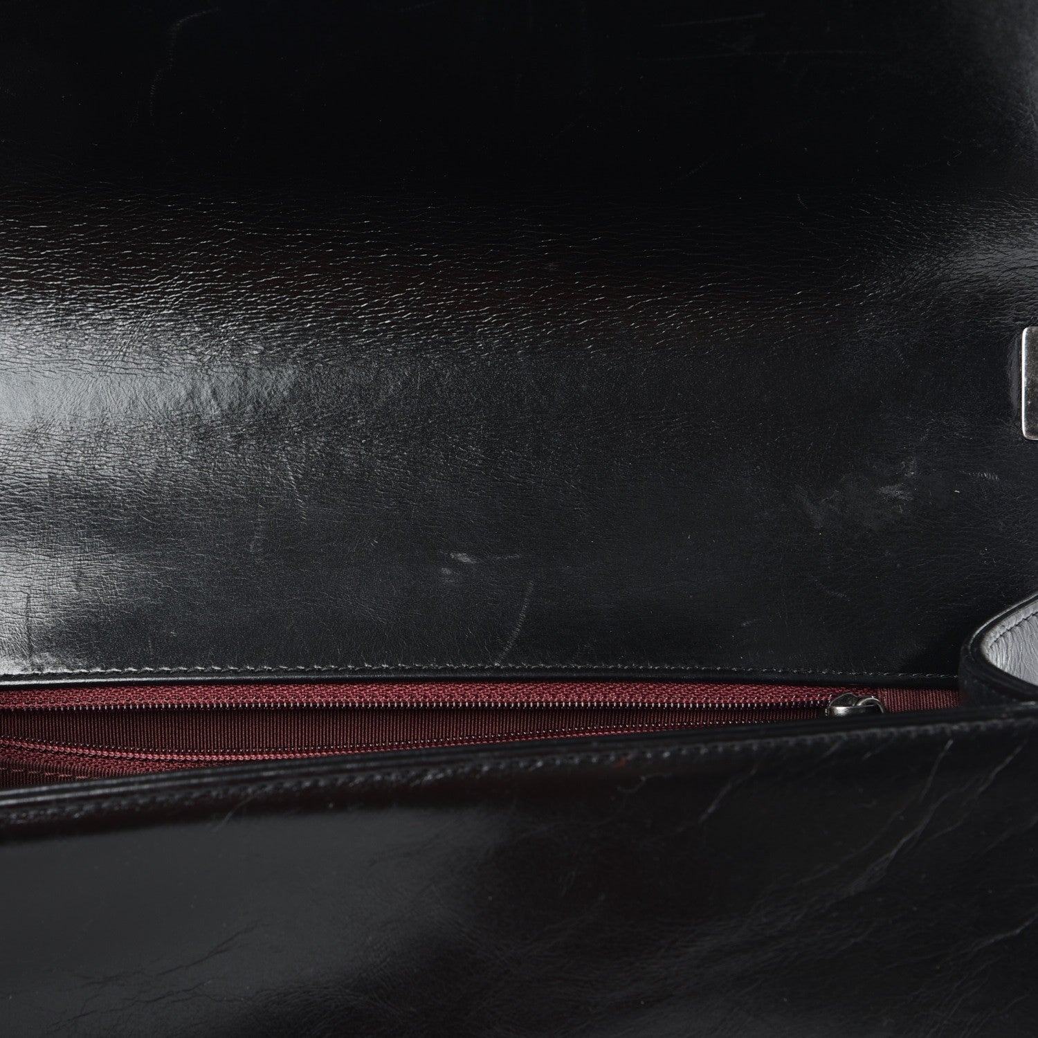 Chanel Glazed Calfskin Quilted New Medium Boy Chained Flap Black 9 of 10