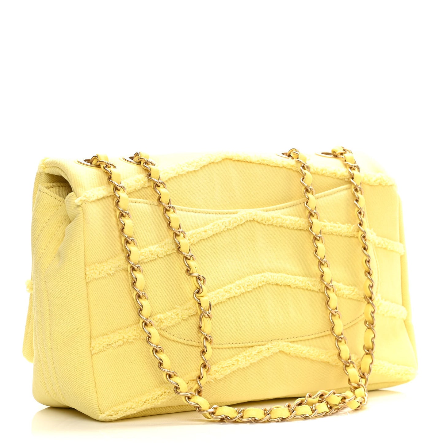 Denim Coco Jumbo Single Flap Yellow