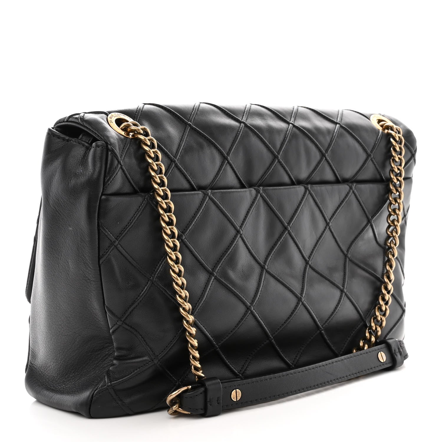 Chanel Calfskin Diamond Debossed Large Cosmos Flap Black 3 of 10