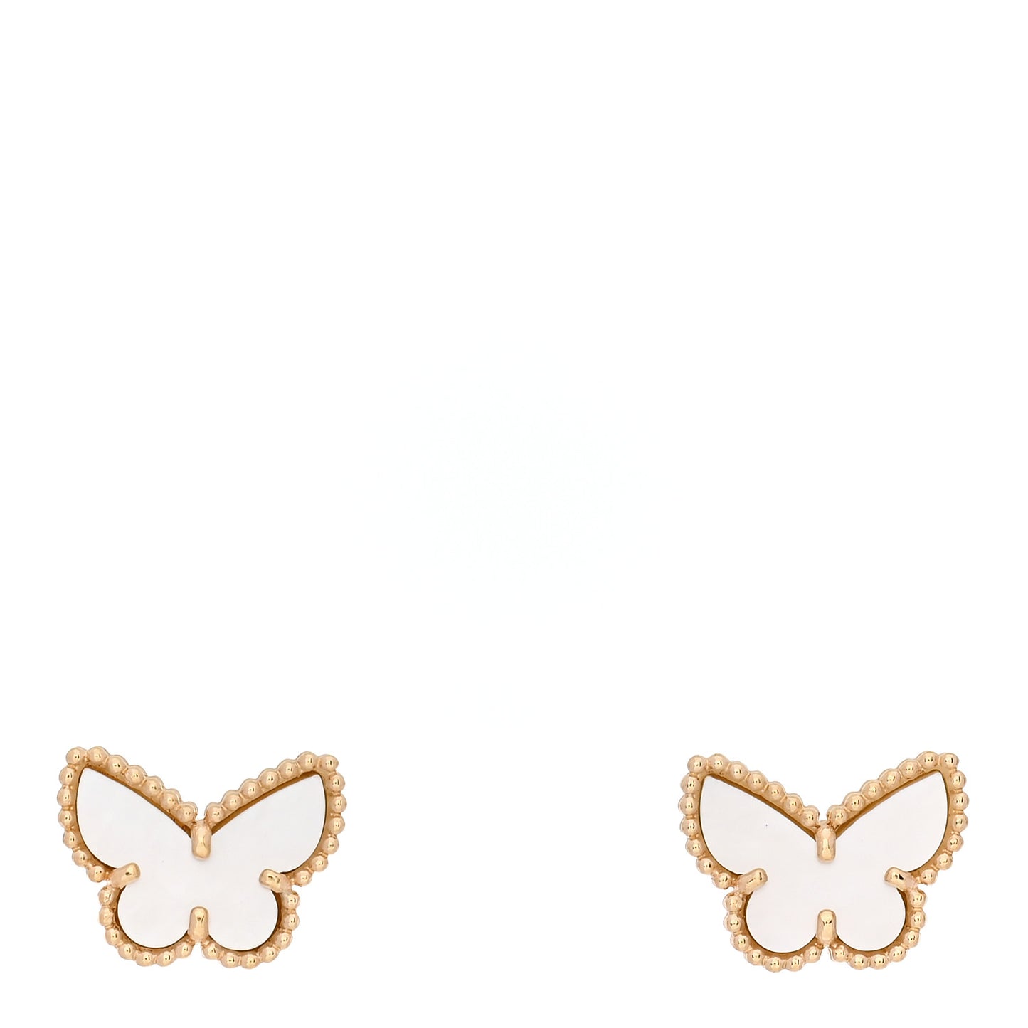 18K Yellow Gold Mother of Pearl Sweet Alhambra Butterfly Earrings