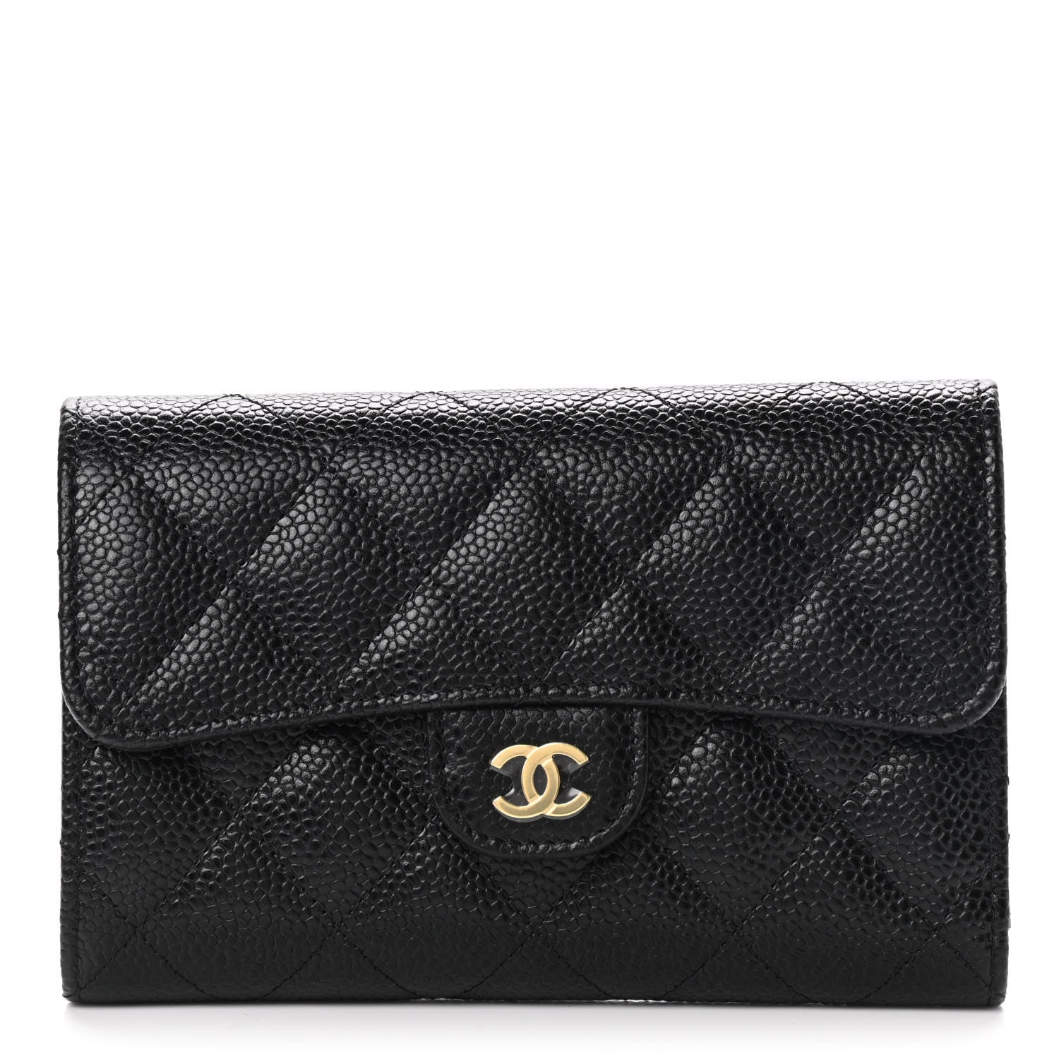 Chanel Caviar Quilted Medium Flap Wallet Black 1 of 9