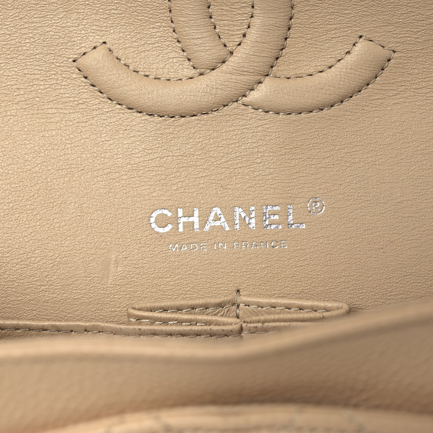 Chanel Caviar Quilted Medium Double Flap Beige 6 of 15