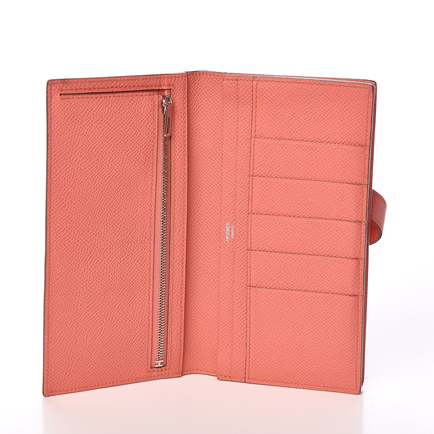 Hermes Epsom Bearn Gusset Wallet Flamingo 5 of 12