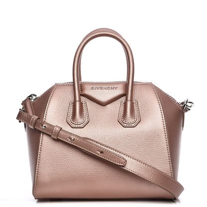 Givenchy Metallic Sugar Goatskin Mini Antigona Light Pink 1 of 9