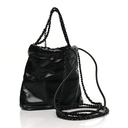 Chanel Shiny Calfskin Quilted Mini Chanel 22 So Black 3 of 10