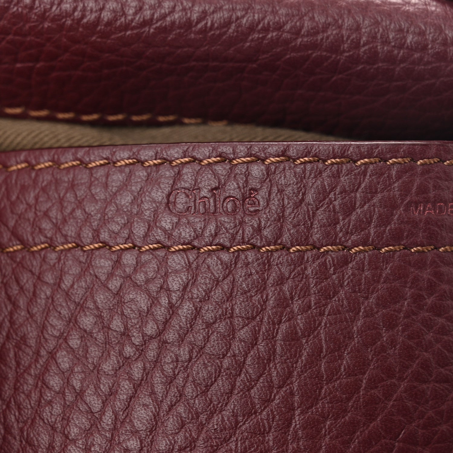Chloe Grained Calfskin Mini Marcie Round Crossbody Bag Wild Purple 6 of 14
