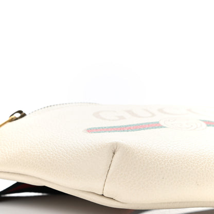 Gucci Grained Calfskin Small Logo Belt Bag White 9 of 11