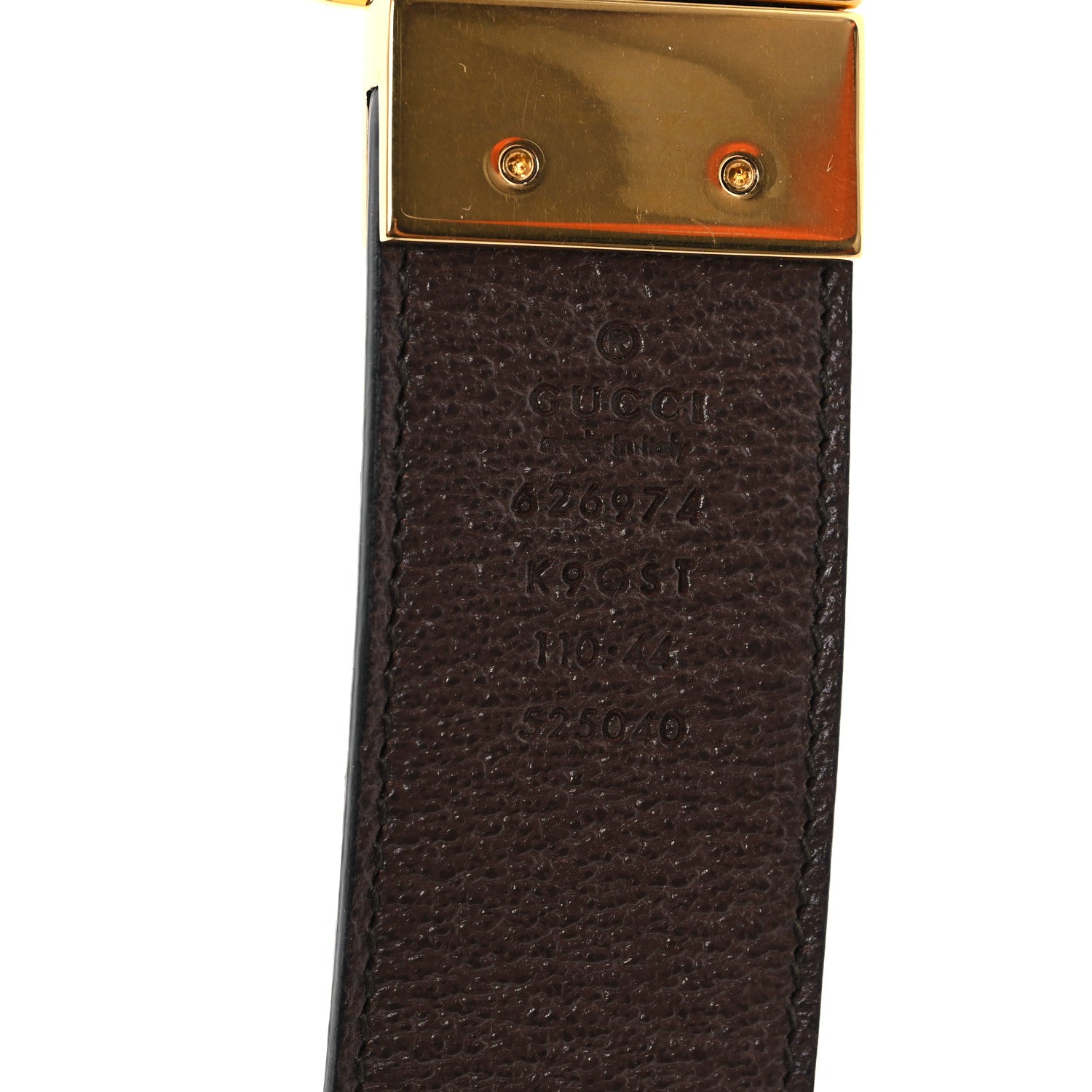 Gucci Supreme Monogram Calfskin Square G 35mm Belt 110 44 Brown 3 of 4