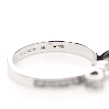 Chanel 18K White Gold Diamond Ruban Ring 49 4.75 7 of 8
