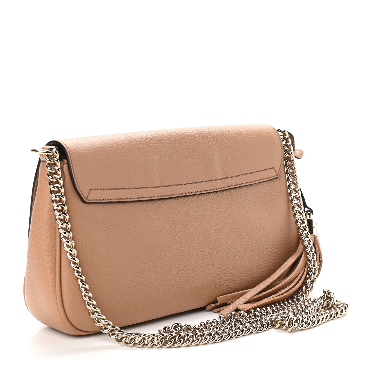 Gucci Pebbled Calfskin Medium Soho Flap Crossbody Camelia 3 of 9