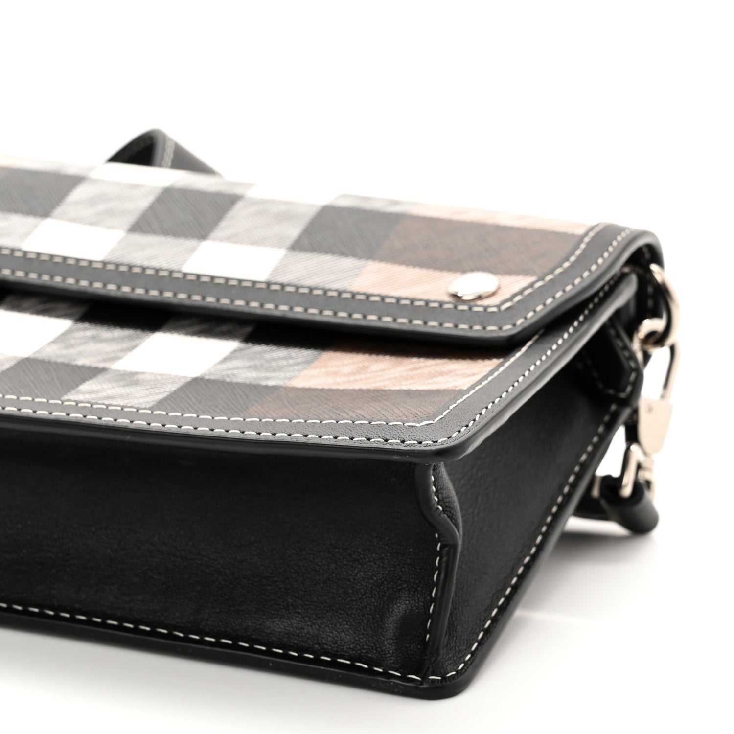Burberry E-Canvas Giant Check Oscar Crossbody Dark Birch 9 of 9