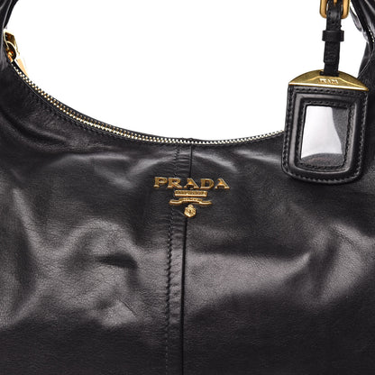 Prada Soft Calf Hobo Black 10 of 10
