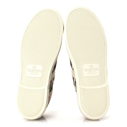 Valentino Garavani Metallic Jacquard Apres L'hiver Womens Bay By Bay Sneakers 38.5 Ivory 7 of 11