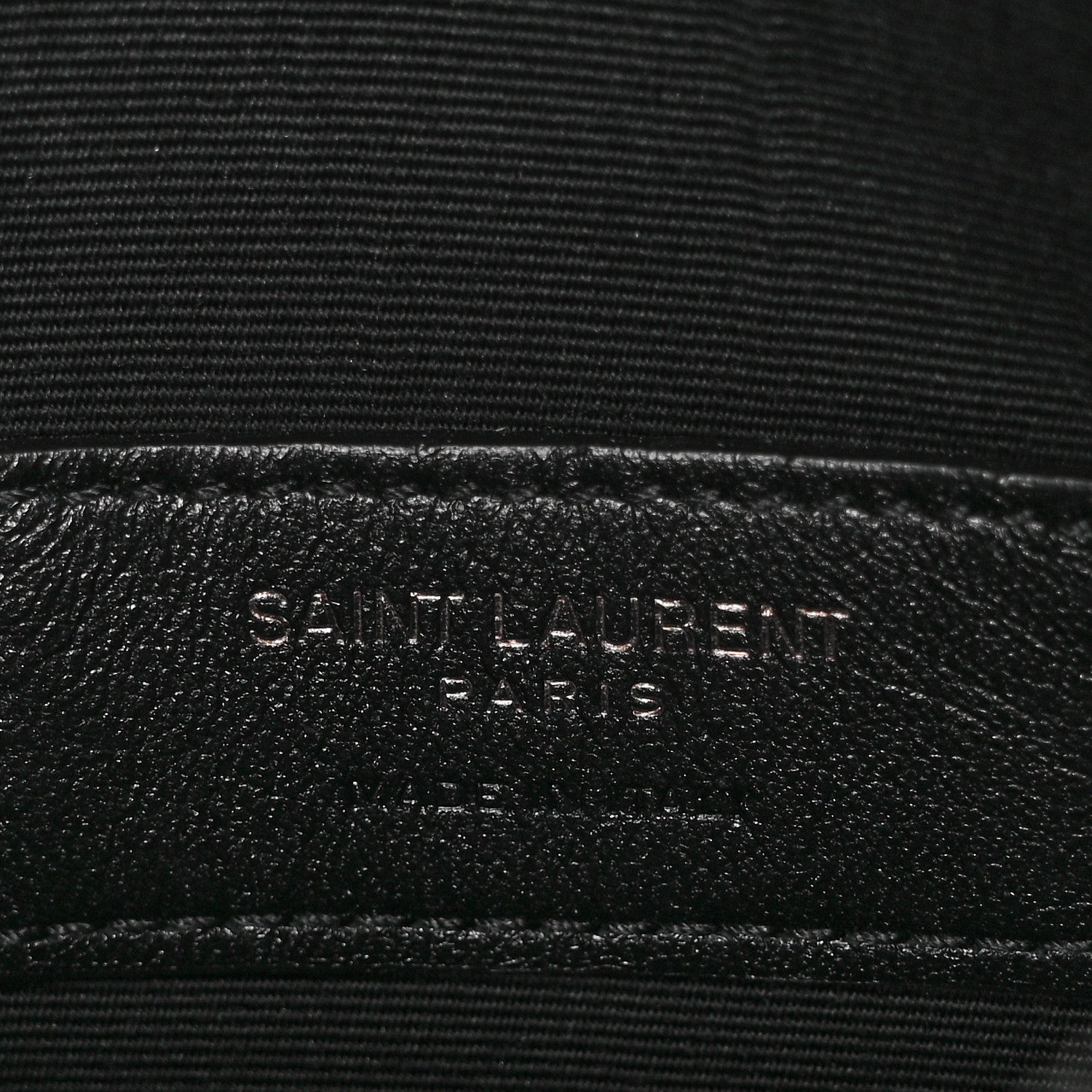 Saint Laurent Grain De Poudre Chevron Monogram Bill Pouch Black 6 of 9