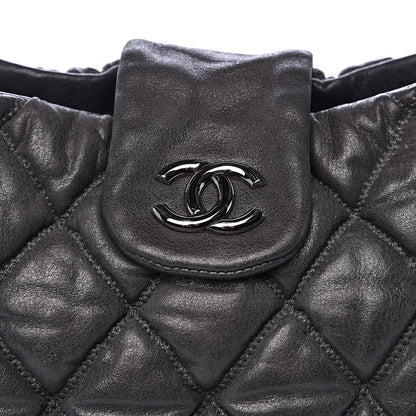 Chanel Calfskin Bubble Quilt Hobo Grey 14 of 14
