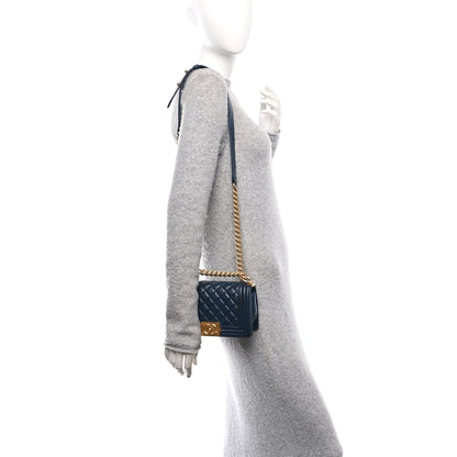 Chanel Calfskin Quilted Small Boy Flap Navy 2 of 11