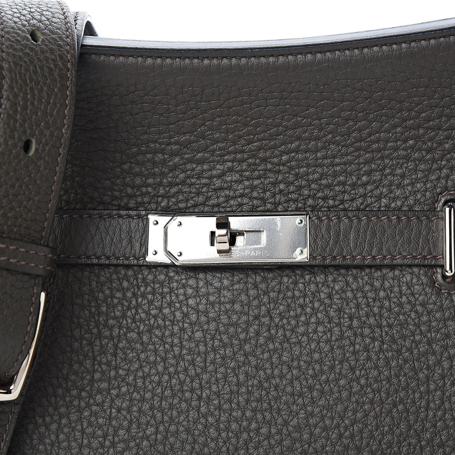 Hermes Taurillon Clemence Jypsiere 28 Vert de Gris 9 of 9