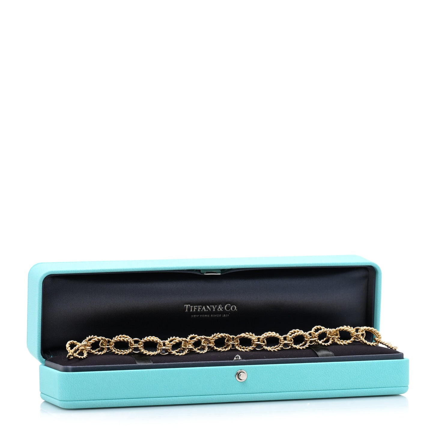 18K Yellow Gold Rope Circle Bracelet