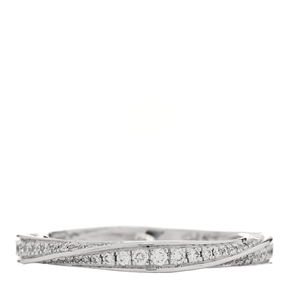 Graff 18K White Gold Diamond Spiral Pave Band Ring 46 3.75 3 of 7