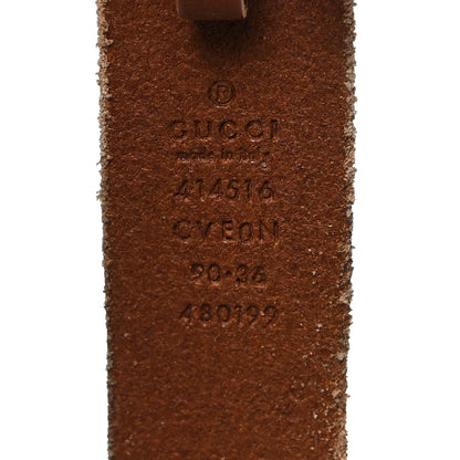 Gucci Cuoio Toscano Nickel Double Double G 30mm Belt 90 36 Cuir 3 of 5