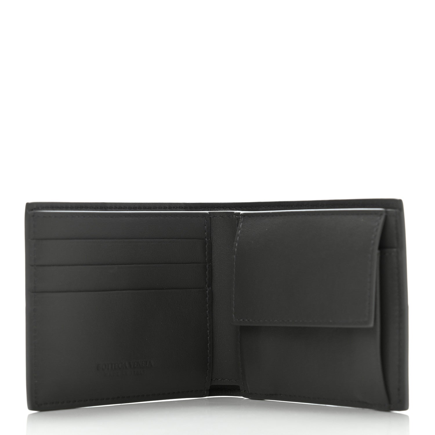 Bottega Veneta Calfskin Intrecciato Bi-Fold Wallet Light Graphite 5 of 6