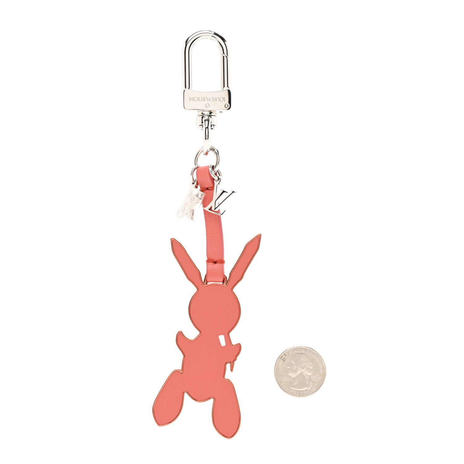 Louis Vuitton Calfskin Jeff Koons Masters LV Rabbit Bag Charm Key Ring 2 of 4