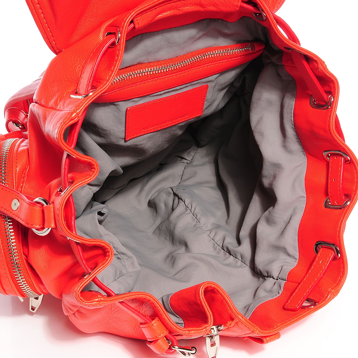 Alexander Wang Lambskin Marti Convertible Backpack Cola Red with Silver Hardware 5 of 9
