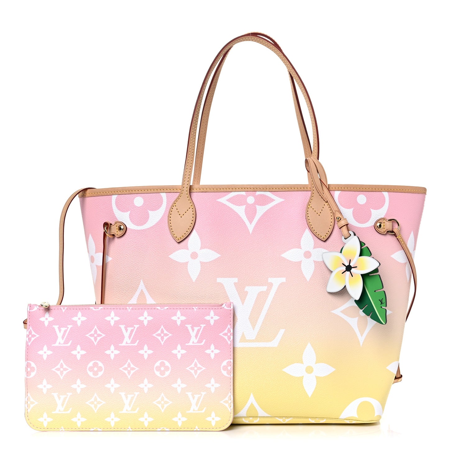 Monogram Giant By The Pool Neverfull MM Light Pink