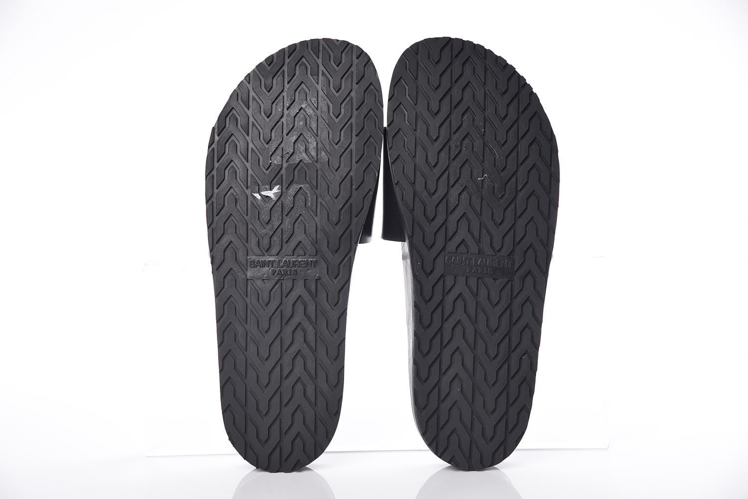 Saint Laurent Calfskin Monogram Jimmy Joan Slide Sandals 41 Black 5 of 9