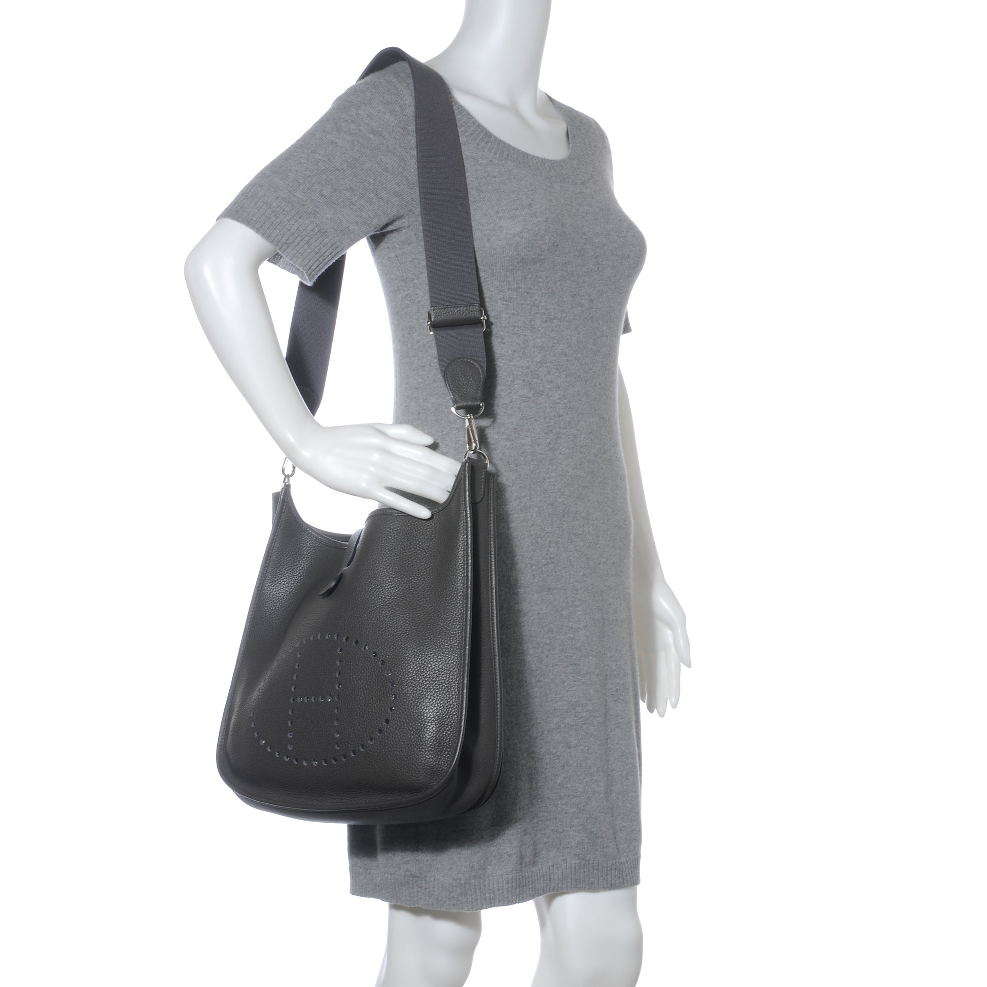 Hermes Taurillon Clemence Evelyne III GM Graphite 2 of 7